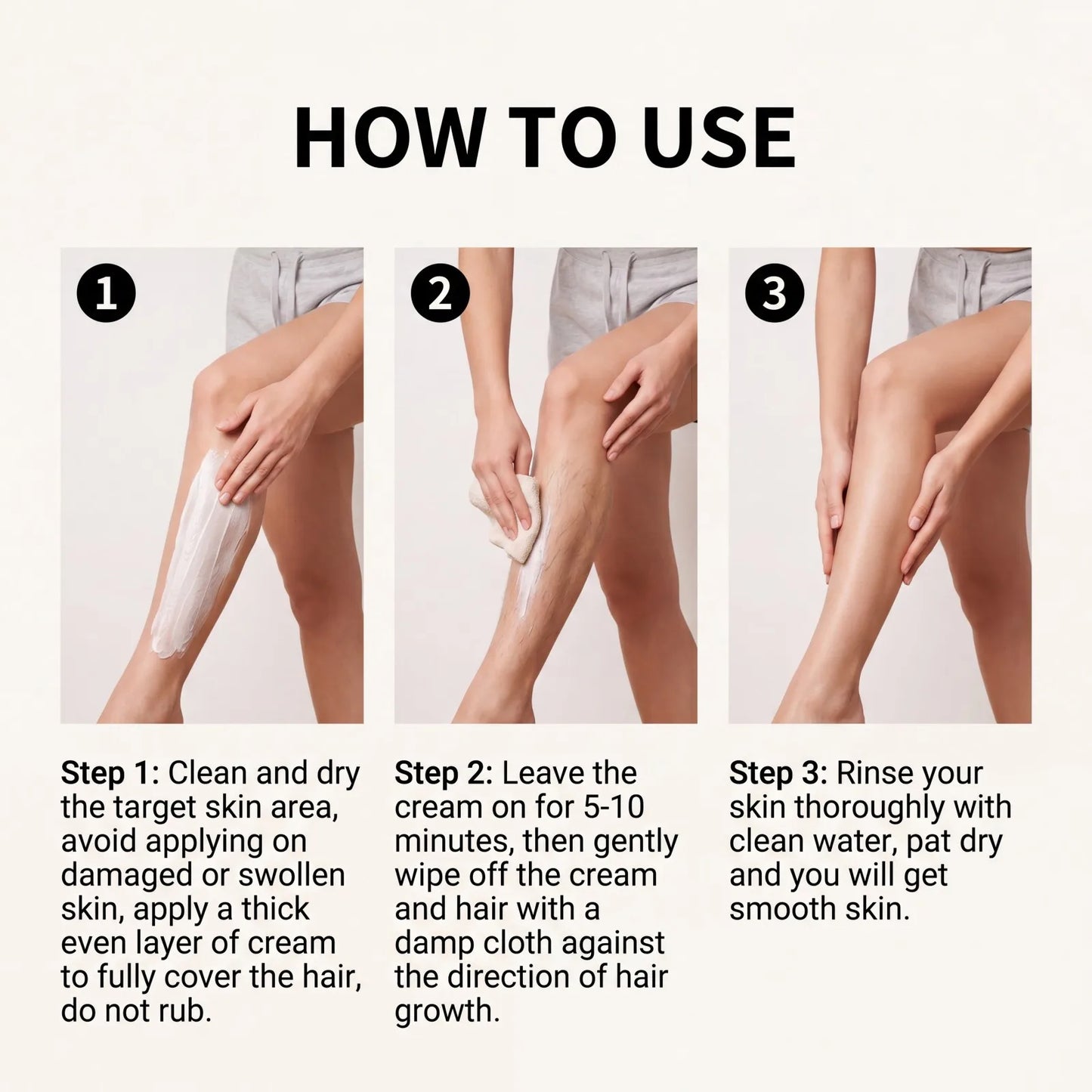 Painless Hair Removal Cream with Shea Butter – 100g