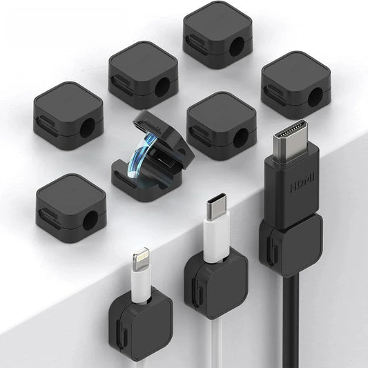 Magnetic Cable Clips Adhesive Cord Organizer | Desk, Car & Home Cable Management Clips Peaceful Pleasures Health and Wellness