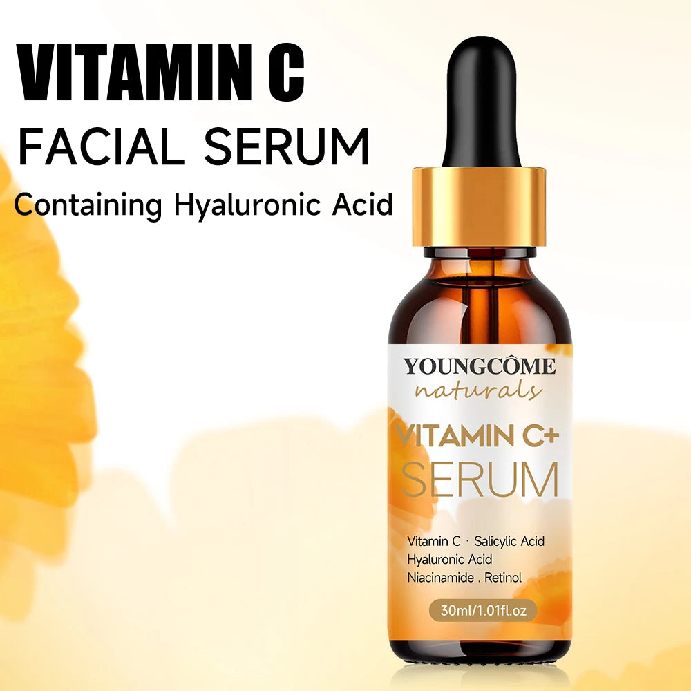 YOUNGCOME Facial essence Anti-aging Essence containing vitamin C,hyaluronic acid and retinol, Improves elasticity, Heals dryskin Peaceful Pleasures Health and Wellness