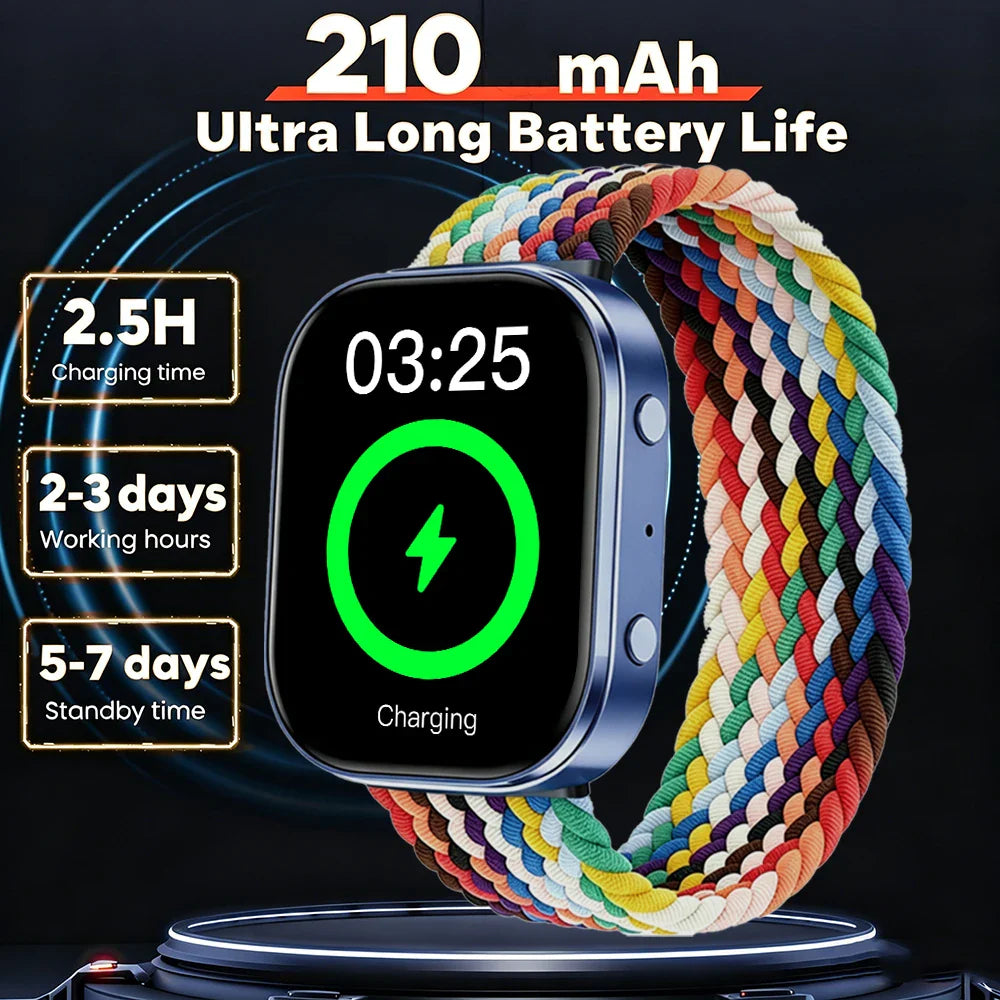 ERUN Waterproof Smartwatch 1.83" HD Bluetooth Calling Unisex