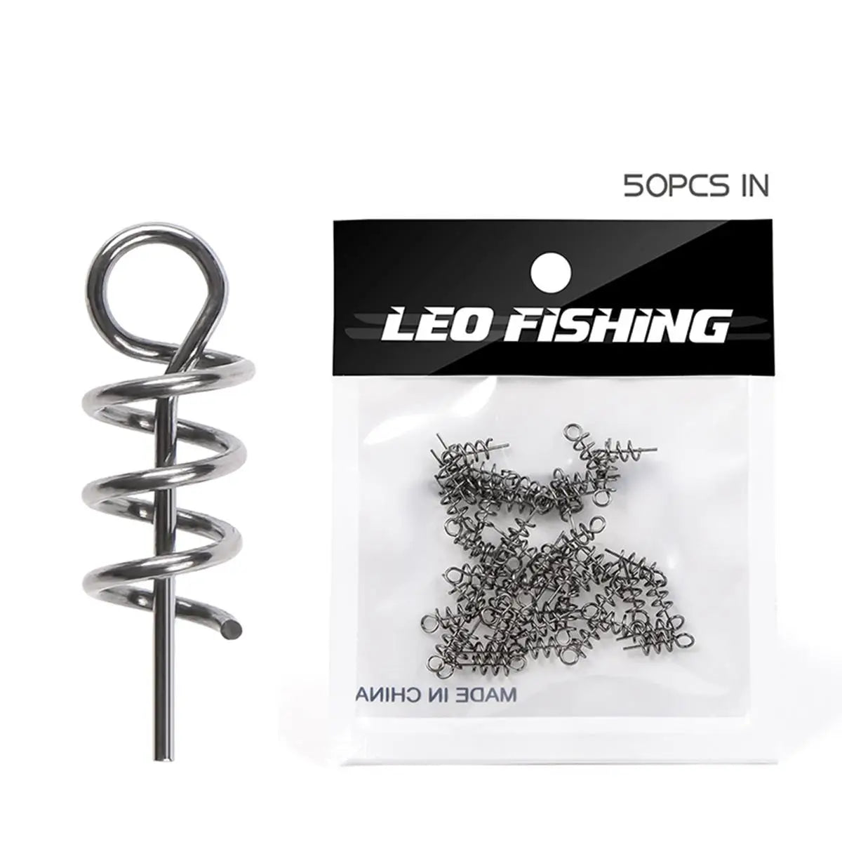 Spring Lock Fishing Hooks, 50pcs Soft Bait Worm Lure Hooks, Durable Spring Design for Effective Catching, Ideal for Anglers & Ou Peaceful Pleasures Health and Wellness 1pcs