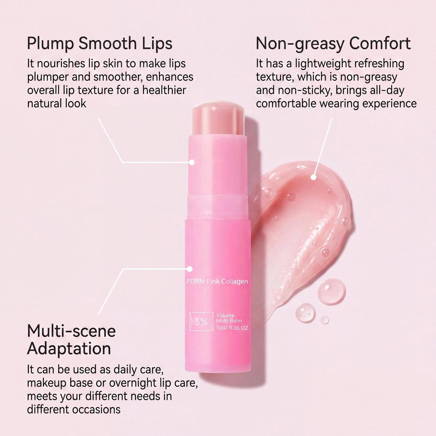 Moisturizing Wrinkle Multi Balm Collagen Multi Balm Stick Improve Skin Dull Boost Radiance Hydrating Lip Face Multi Cream Stick Peaceful Pleasures Health and Wellness