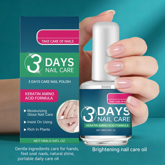 3 Days Nail Care Polish for Hand and Feet Nail Keratin Amino Acids Nail Care Natural Improve Nail Yellowing Thickening Nail Care Peaceful Pleasures Health and Wellness