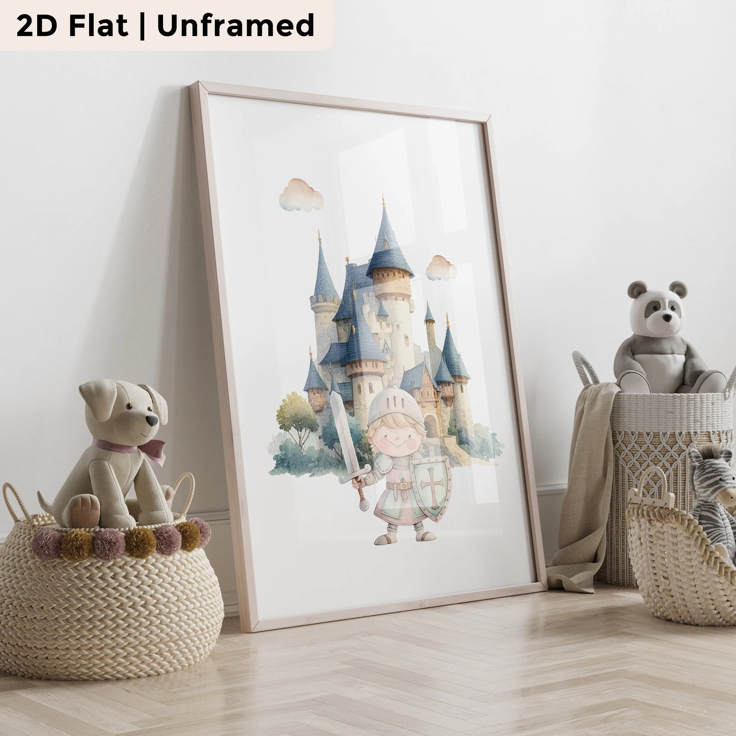 3-Piece Cartoon Dinosaur Prince Canvas Wall Art | Kids Room