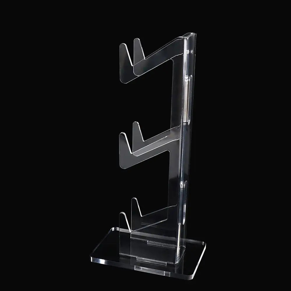 Durable Acrylic 3-Layer Controller Holder Black Transparent Game Handle Display Stand White Universal Headphone Peaceful Pleasures Health and Wellness
