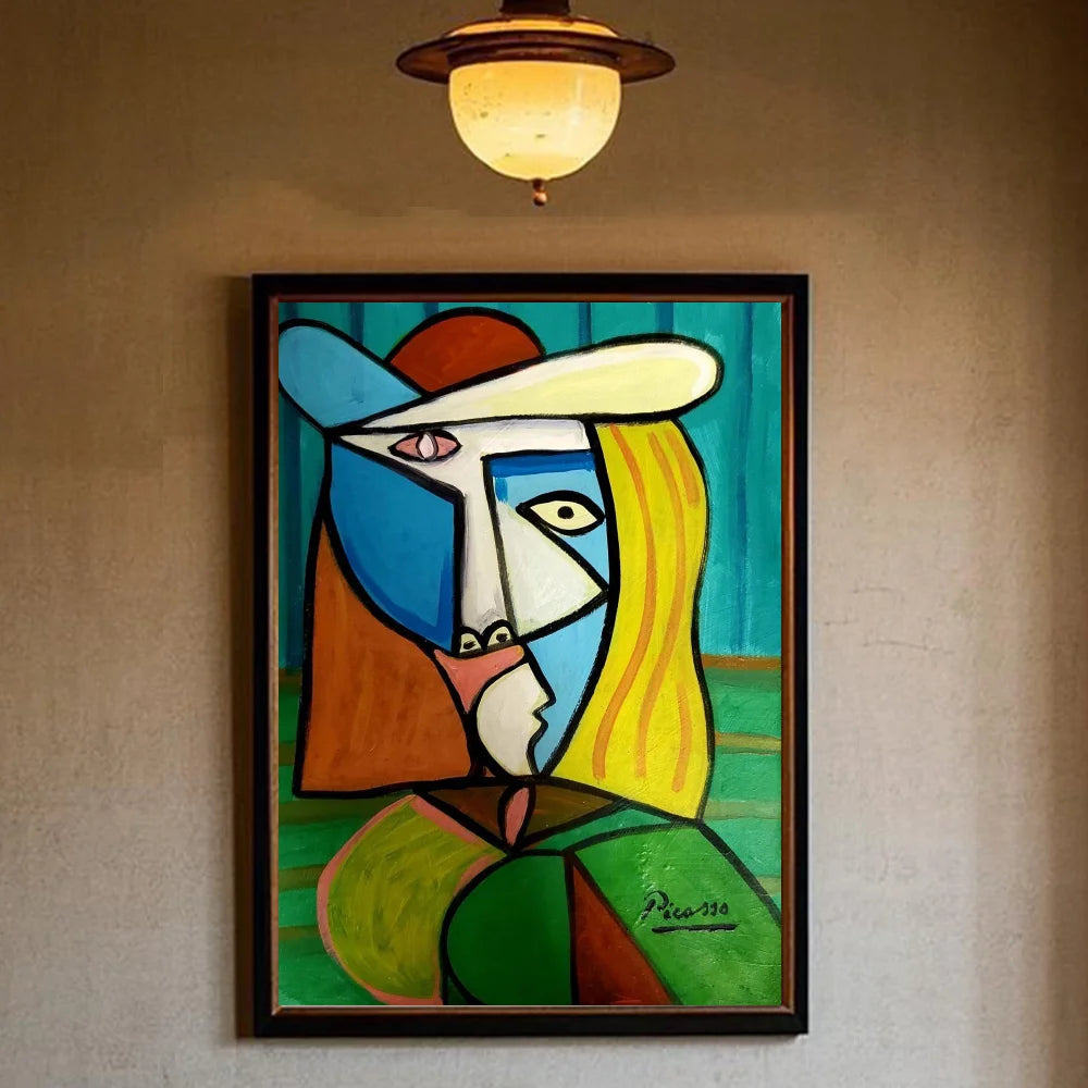 Picasso Abstract Art Wall Poster – Waterproof PVC Home Décor Abstract Wall Poster Peaceful Pleasures Health and Wellness z19 30X40cmNoframe