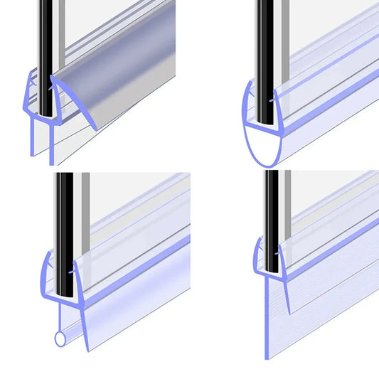 PVC Shower Door Seal Strip 4–6mm Glass | Waterproof Weatherstrip Shower Door Seal Strip Oasis Select