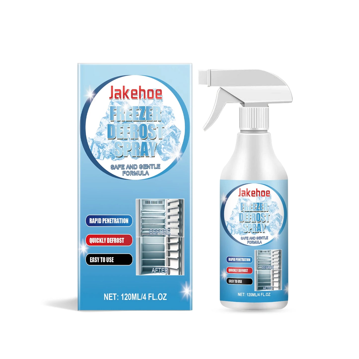 Jakehoe Freezer Defrost Spray – Fast Ice Removal 120ml