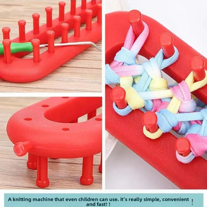 DIY Plastic Weaving Loom Knitting Kit Durable Portable Handmade Craft Rectangle Wool Knitter DIY DIY Machine Sewing Tools Loom Peaceful Pleasures Health and Wellness