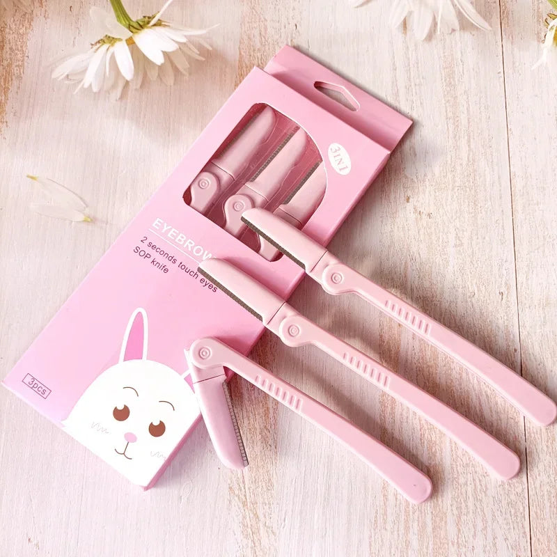 Women Face Care Hair Removal Tool Makeup Shaver Knife Eyebrow Trimmer Safe Shaving Rezors (3pcs/lot) Peaceful Pleasures Health and Wellness