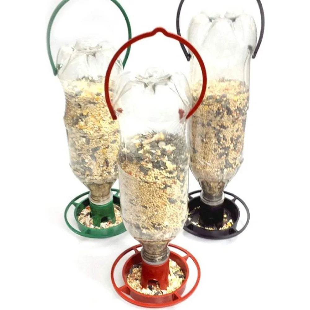 1/2/5pcs Plastic Hanging Bird Feeder for Garden Yard Balcony DIY Coke Bottle Feeder for Wild Birds Hummingbirds Bird Feeder Base Peaceful Pleasures Health and Wellness