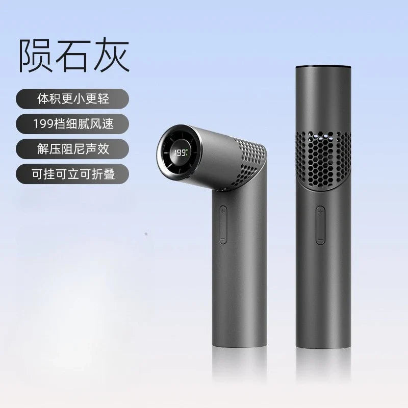 Foldable Lipstick Mini Fan – Brushless Motor & 3000mAh USB