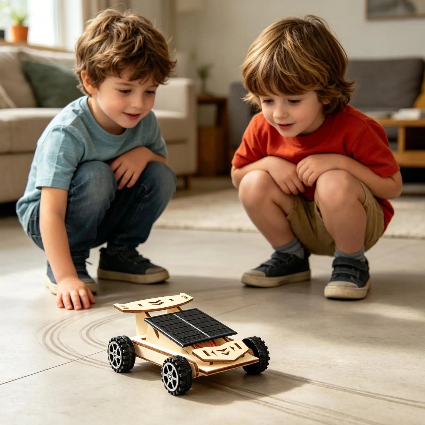 Solar Powered Wooden DIY Lunar Rover STEM Kit for Kids Ages 6–12