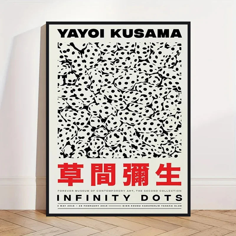 Yayoi Kusama Abstract Pumpkin Canvas Wall Art Print | Unframed