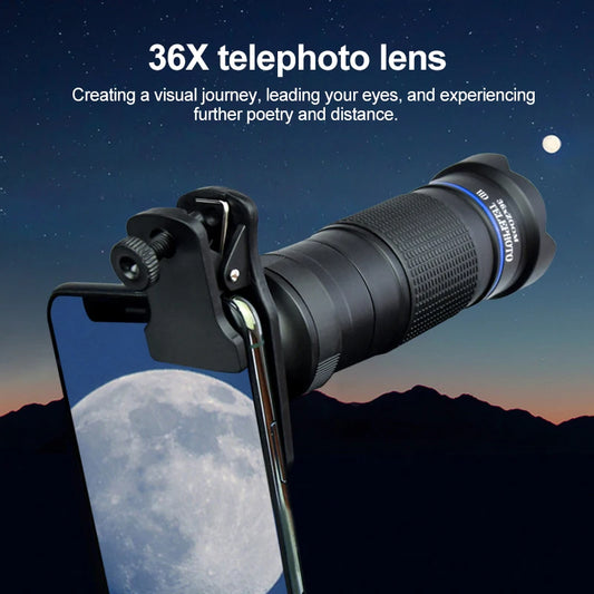 36X Telescope For Mobile Phone Lens For Photography Lens For Cell Phone Camera Zoom Lens For Mobile Microscope For Phone Lenses Peaceful Pleasures Health and Wellness