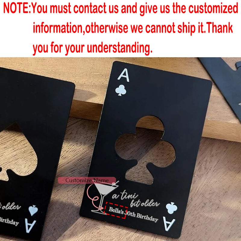 Personalized Engraved Metal Bottle Opener | 30th Birthday Gift