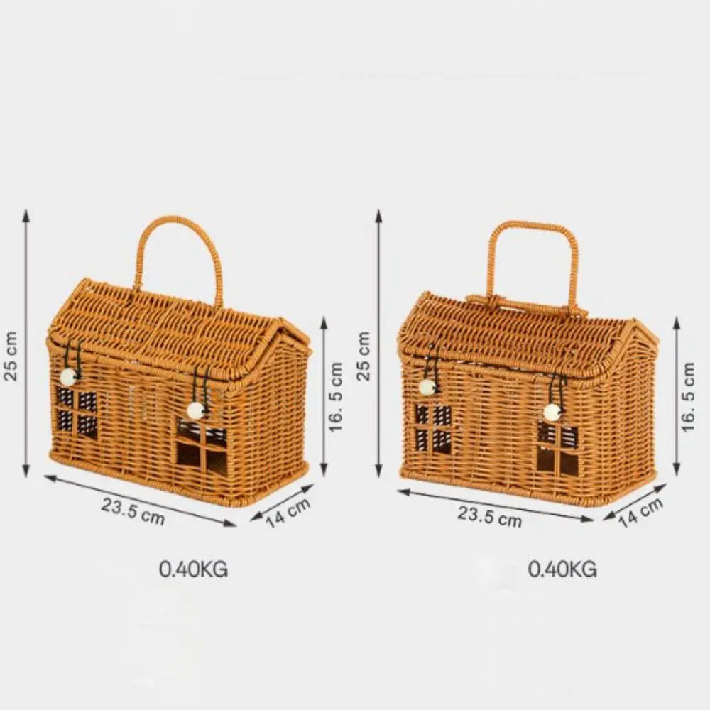 Imitation Rattan Woven Storage Basket | Fruit & Snack Tray