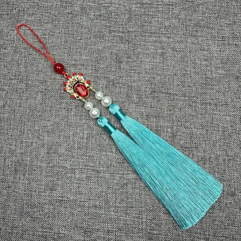 Antique Hanfu Tassel Pendant | Ethnic Cheongsam Décor 25cm