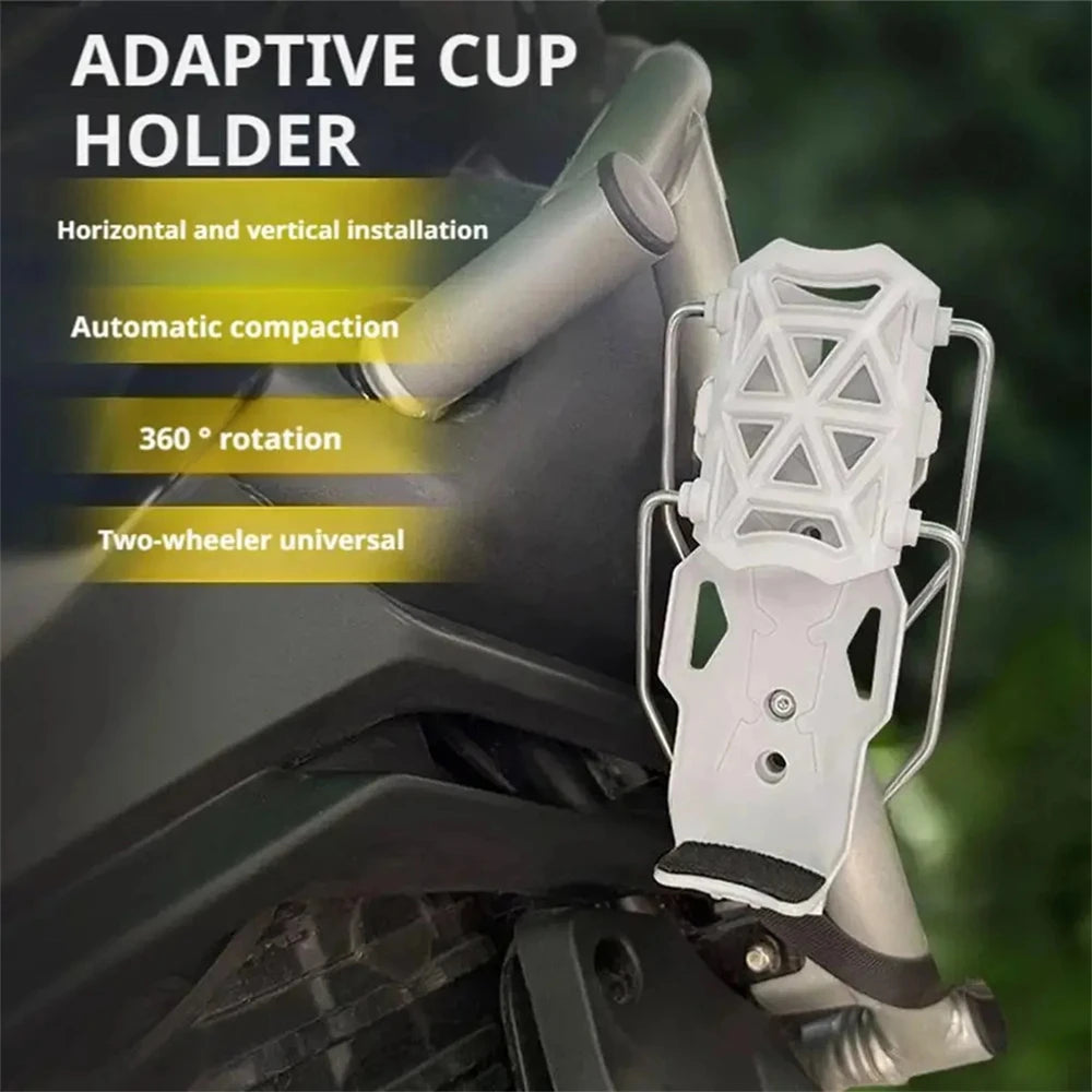 360° Adjustable Bike & Motorcycle Handlebar Cup Holder