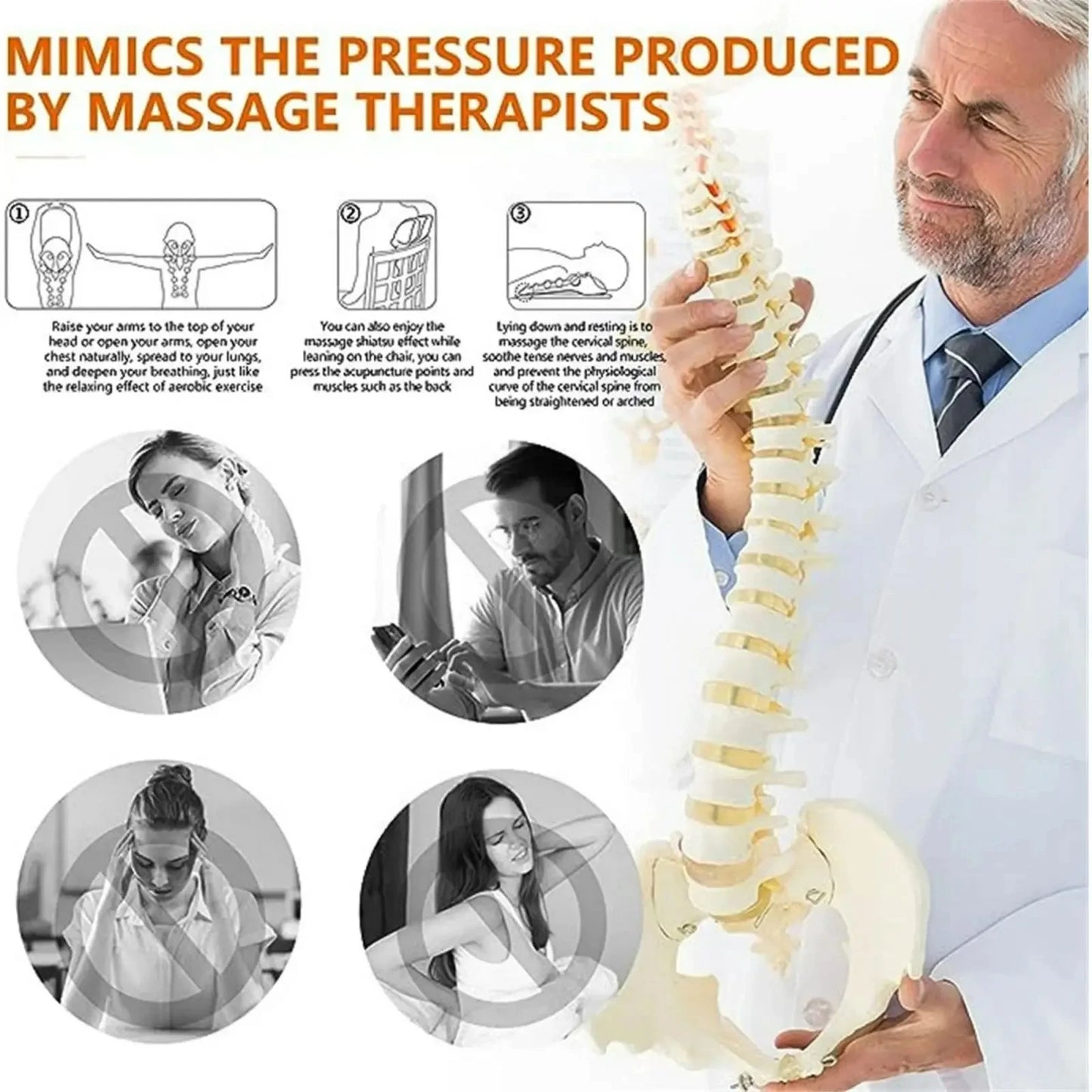 Neck Stretcher Acupressure Massager – Shoulder Support Tool