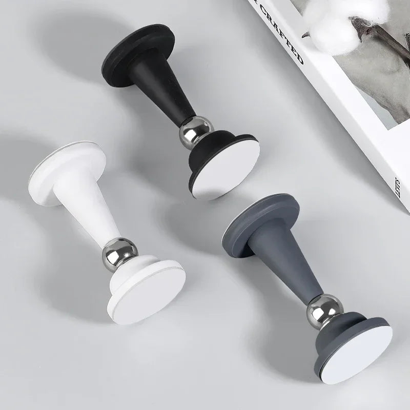No-Drill Magnetic Silicone Door Stop | Silent Floor Stopper