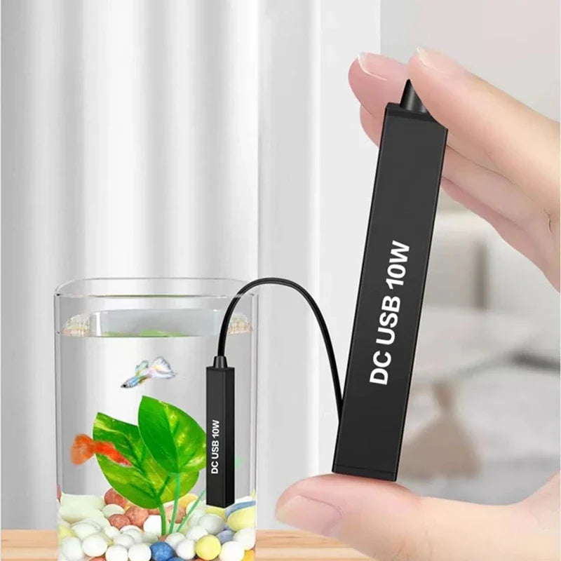 USB Mini Aquarium Heater – 75mm Metal Heating Rod for Fish Tank