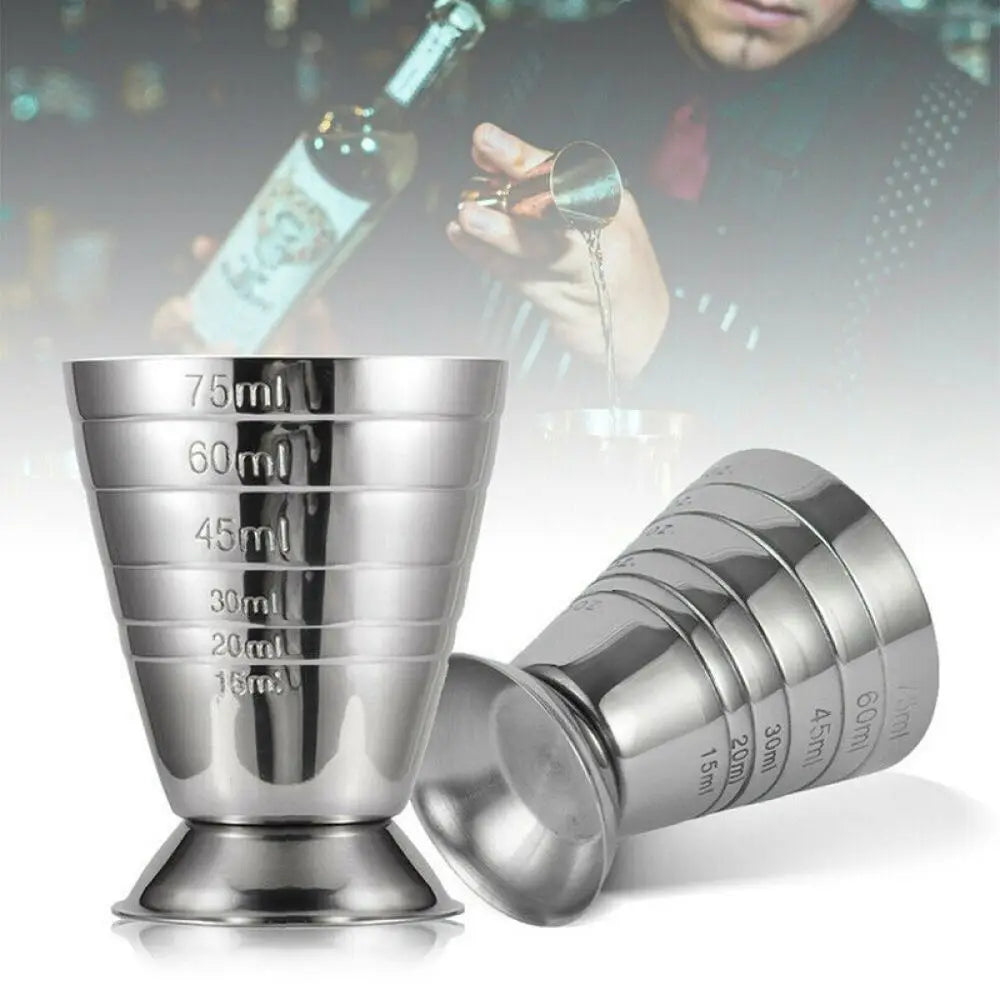 Stainless Steel 304 Magic Measuring Cup Cocktail Ounce Cup Graduated Measuring Cup Creative Drink Spirit Mixed Cocktail Beaker Peaceful Pleasures Health and Wellness