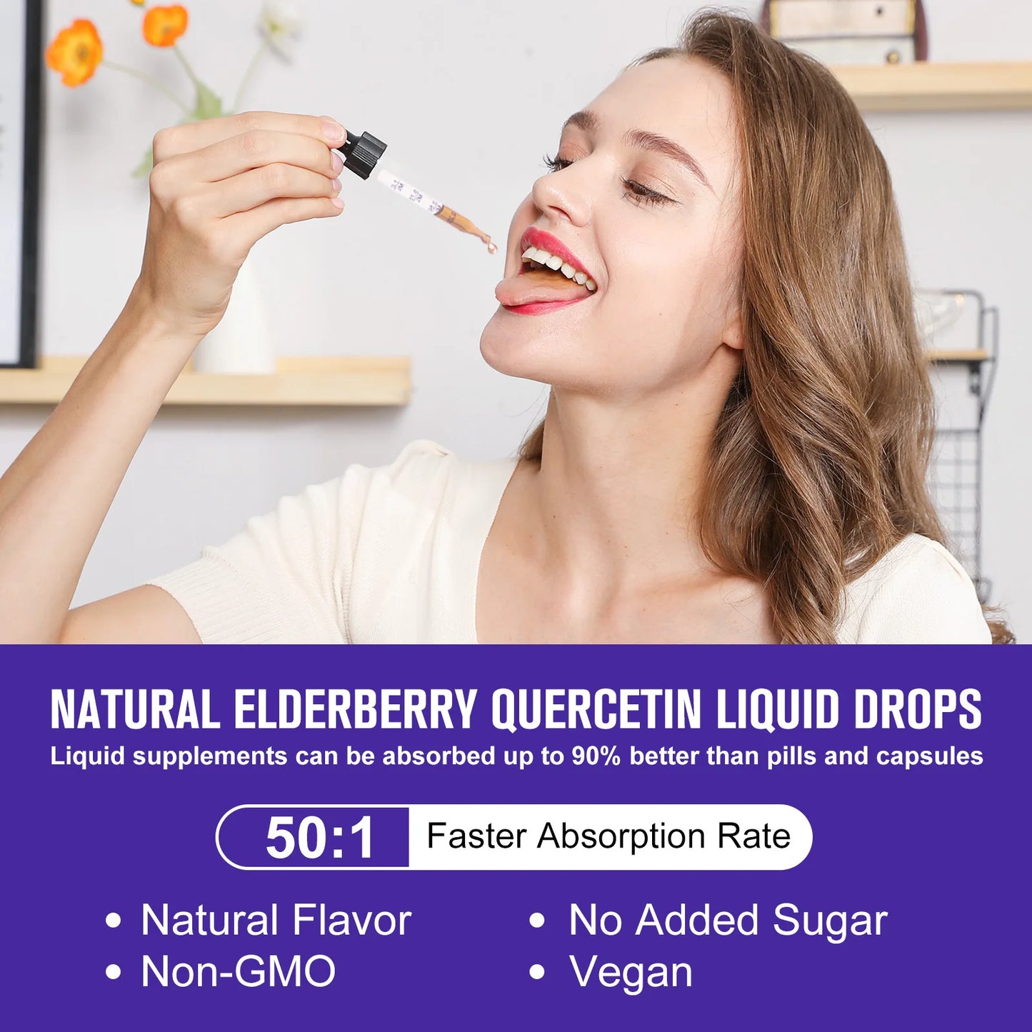 Black Elderberry Immune Drops with Vitamin C, Zinc & D3 Peaceful Pleasures Health and Wellness