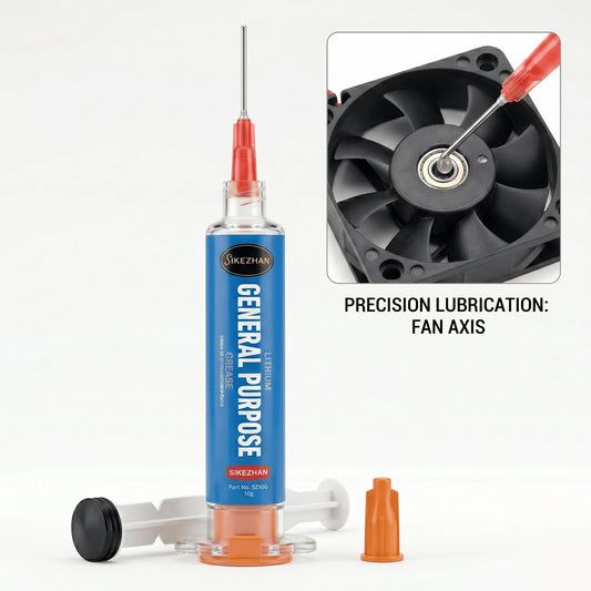 SIKEZHAN General purpose greases 10g Lithium Grease Syringe with Precision Blunt Needle for Mechanical & Electronic Maintenance Peaceful Pleasures Health and Wellness
