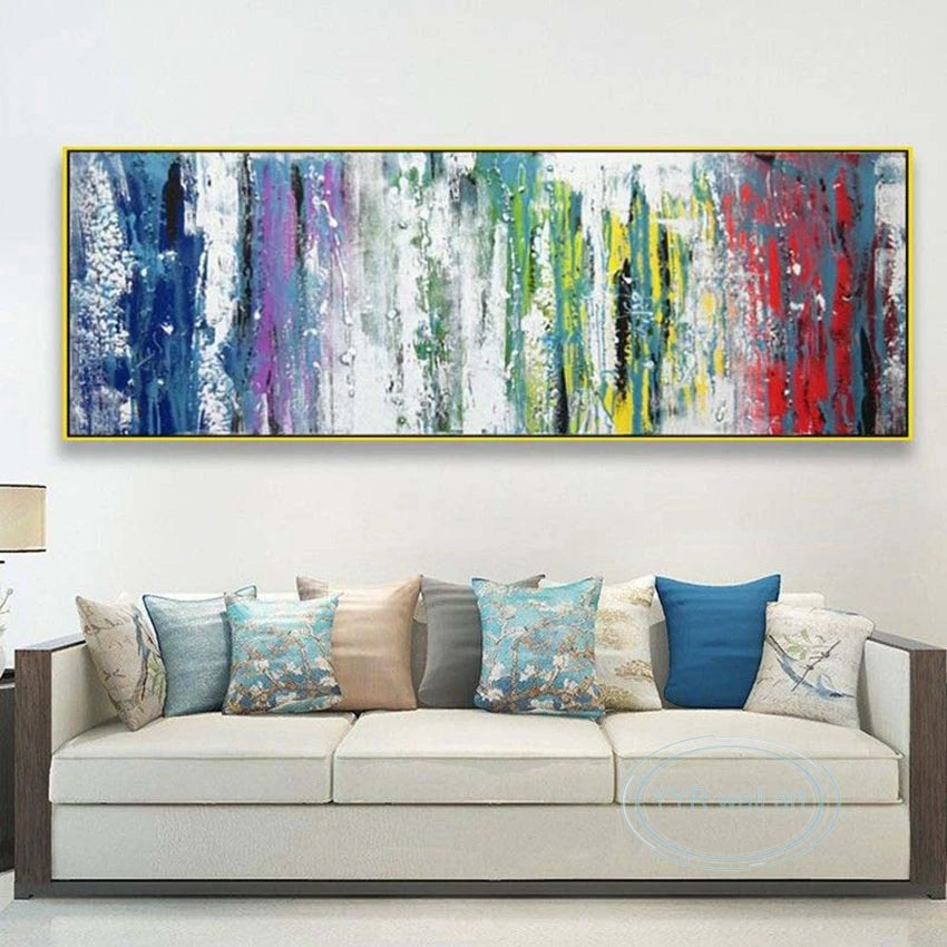 Abstract Hand-Painted Oil Painting on Canvas | Custom Wall Art Hand-Painted Canvas Art Peaceful Pleasures Health and Wellness