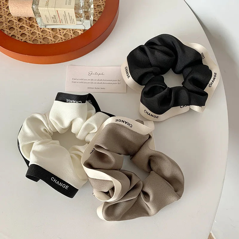 Lace Polka Dot Hair Ties – Large Round Ponytail Holders Women