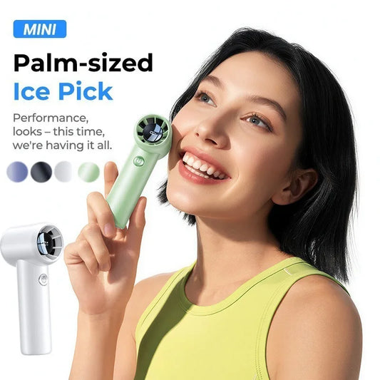 Handheld Turbo Fan USB Rechargeable Portable Cooling Fan Digital Display Handheld Cooling Fan Peaceful Pleasures Health and Wellness