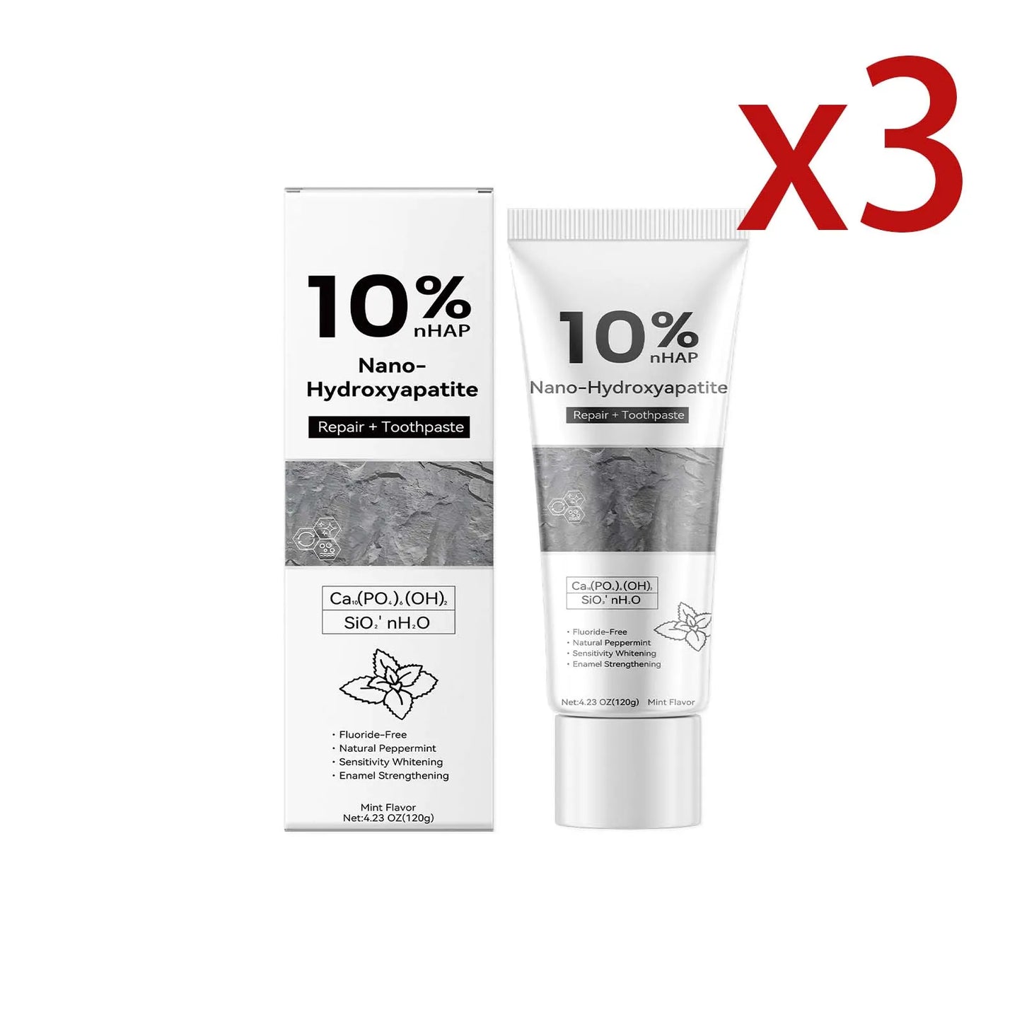 Teeth Brighten Repairing Toothpaste Enhance Tooth Enamel Relieve Gum Discomfort Removing Dental Plaque Fresh Breath Toothpaste Peaceful Pleasures Health and Wellness 3x120g
