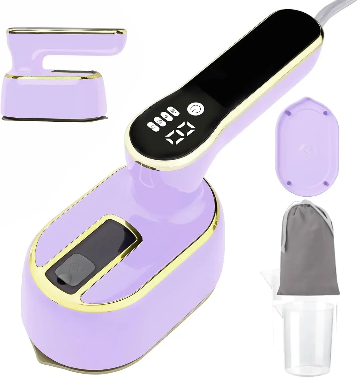 URGGU Handheld Steam Iron LCD & Steam Brush | Portable Mini Iron