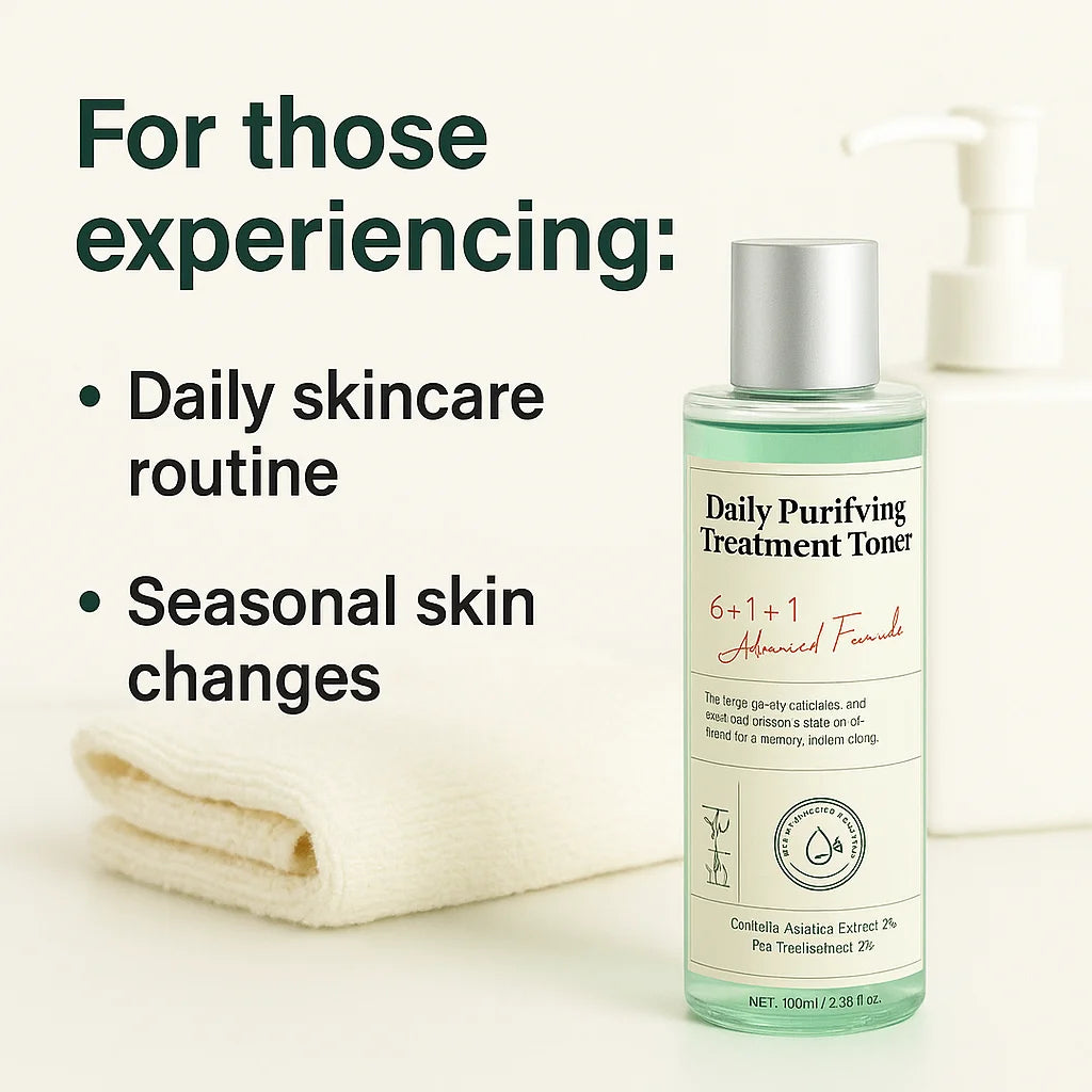 Daily Purifying Treatment Toner with Salicylic Acid & Centella Asiatica,Oil Control & Facial Exfoliation Skin Care Toner,100ml Peaceful Pleasures Health and Wellness