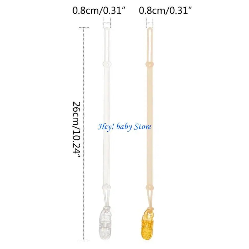 Silicone Pacifier Clip & Soother Chain for Baby Boys & Girls
