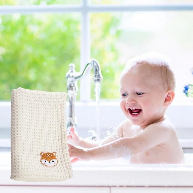 Soft Baby Bath Towel Newborn Wrap Blanket – Small & Large