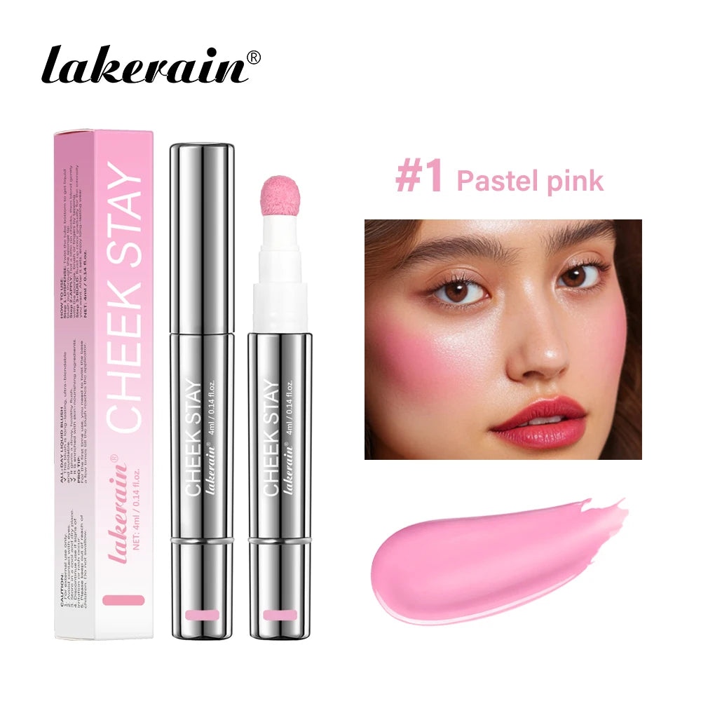 6 Colour Matte Liquid BlushEasy to apply long lasting waterproof blush sponge brush head for Cheek Blusher Makeup Peaceful Pleasures Health and Wellness 1Pastel pink