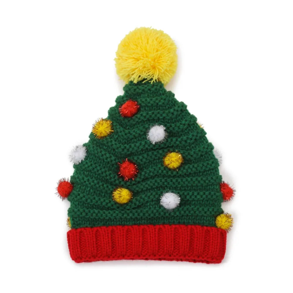 Cute Knitted Santa Hat with Pom Pom - Soft Christmas Beanie for Holiday Parties, Photo Props, Festive & Navidad Noel Xmas Decor Peaceful Pleasures Health and Wellness Adult Style 3