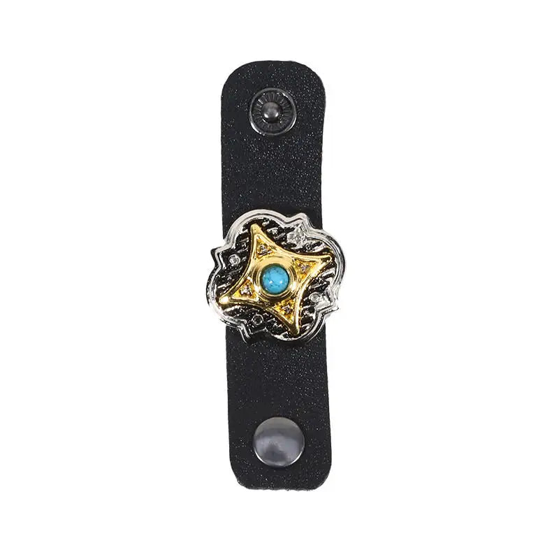 Retro Leather Scarf Ring Western-Style Scarves Buckles Neckwear Slide Fastener Securing Loop Versatile Decorative Accessories Peaceful Pleasures Health and Wellness Style C