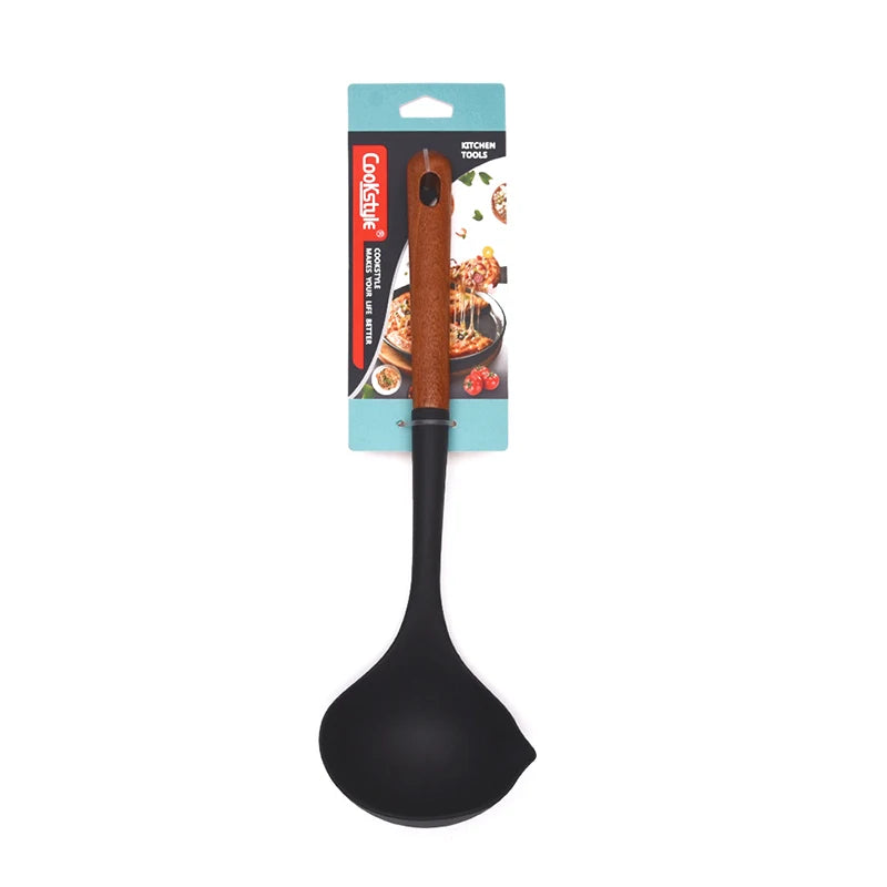 7-Piece Wooden Silicone Nonstick Kitchen Utensil Spatula Set Kitchen Utensil Set Peaceful Pleasures Health and Wellness A10