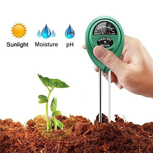 3 In1 Moisture Sunlight PH Meter Soil Water Acidity Humidity Light PH Test Garden Plants Flowers Moist Tester Peaceful Pleasures Health and Wellness