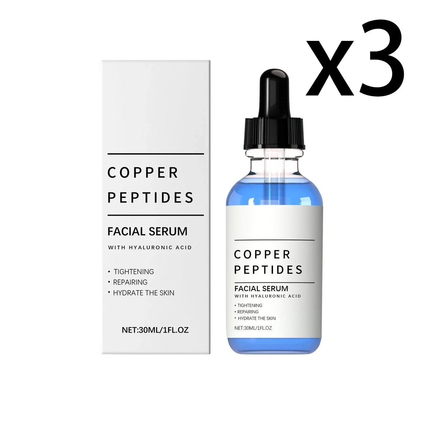 Copper Peptide Face Serum – Anti-Wrinkle & Hyaluronic Acid
