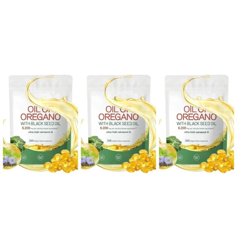 Oil of Oregano & Black Seed Organic Softgels | 300 Capsules