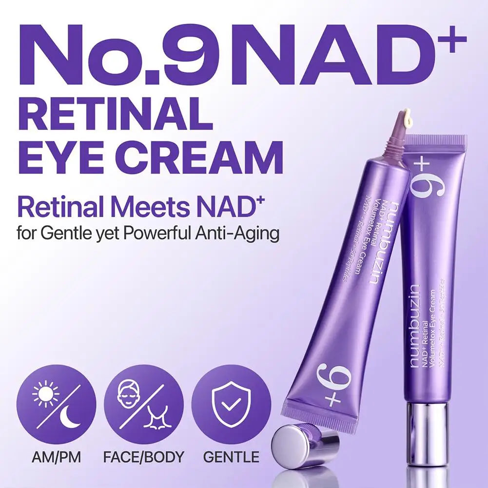 Korean Anti Aging Eye Care Kit NAD+ Retinol Liquid Serum Firming Plumping Wrinkle Reducing Eye Cream Gift Set Eye Cream Peaceful Pleasures Health and Wellness