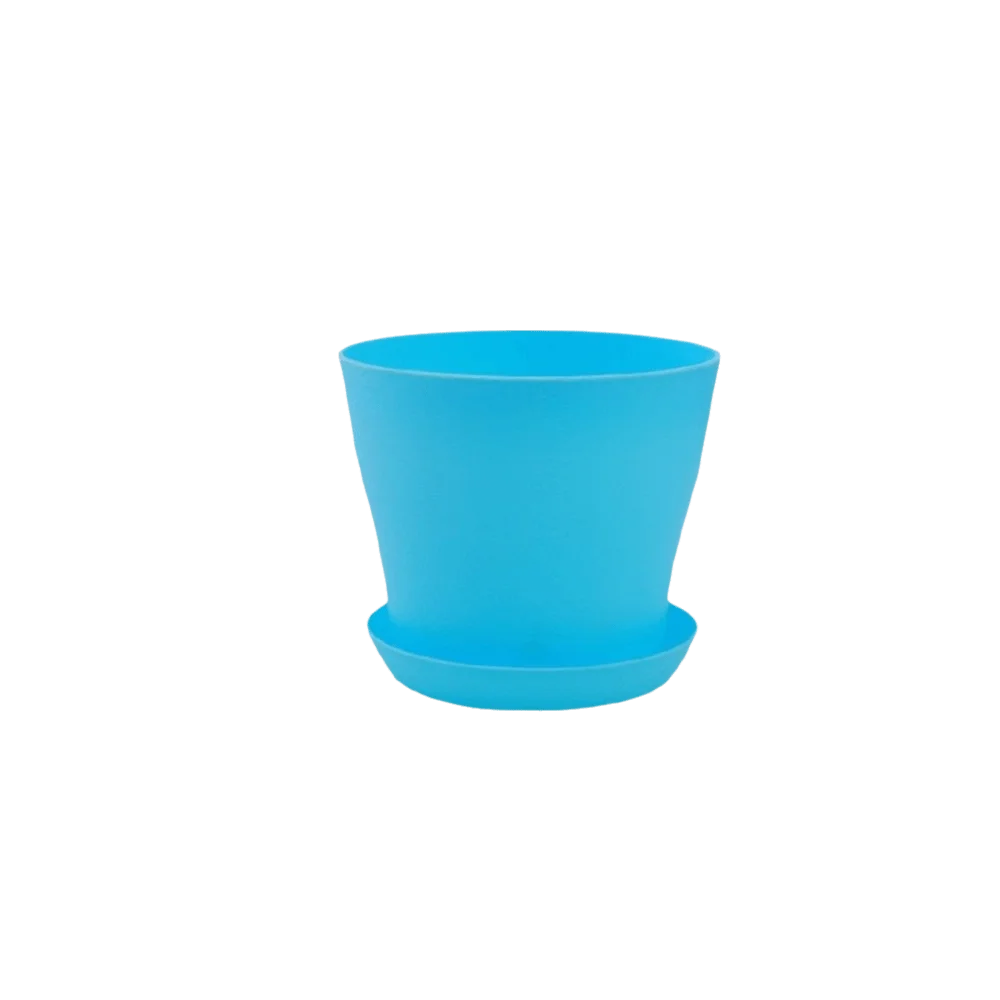 8-Pack Candy Color Round Plastic Plant Pots with Drainage Trays