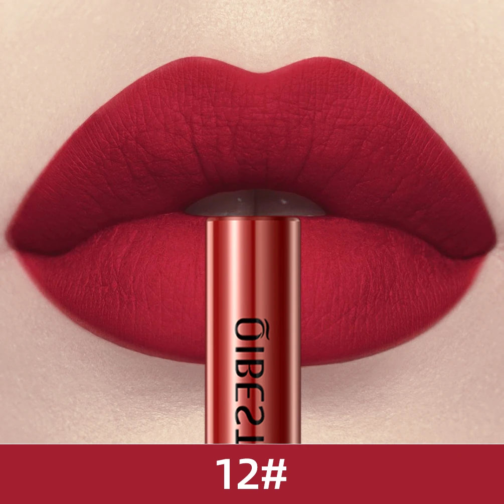 24 Colors Long Lasting Matte Nude Liquid Lipstick Waterproof Non-stick Cup Sexy Nude Red Brown Lip Gloss Lips Makeup Cosmetics Peaceful Pleasures Health and Wellness 12