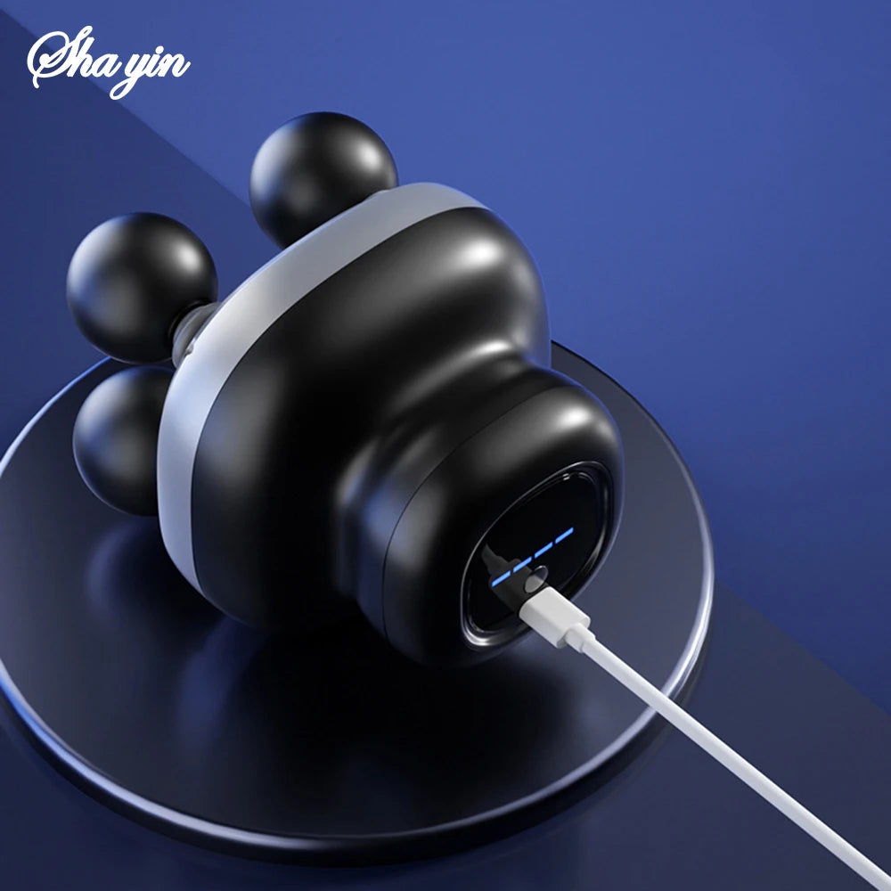 Four Head Fascia Gun, Household Fully Automatic Muscle Relaxation Massager, Mini Electric Massager Peaceful Pleasures Health and Wellness