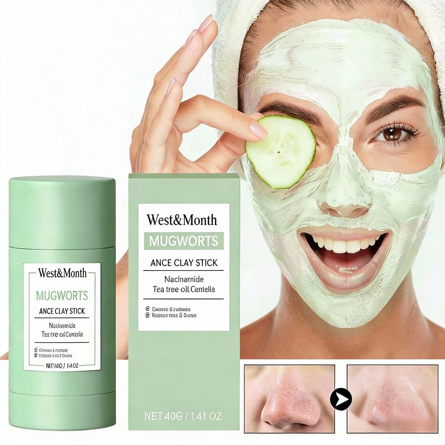 Green Mud Mask Stick – Tea Tree & Mugwort Pore Cleanser