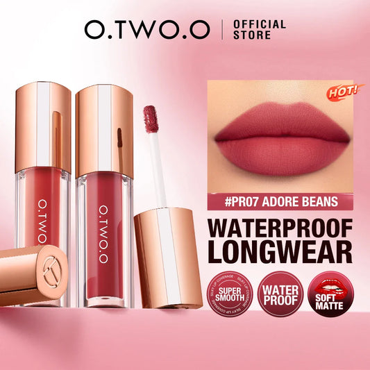 O.TWO.O Matte Lip Glaze | 24H Waterproof Color-Locking Lip Tint Matte Lip Glaze Oasis Select